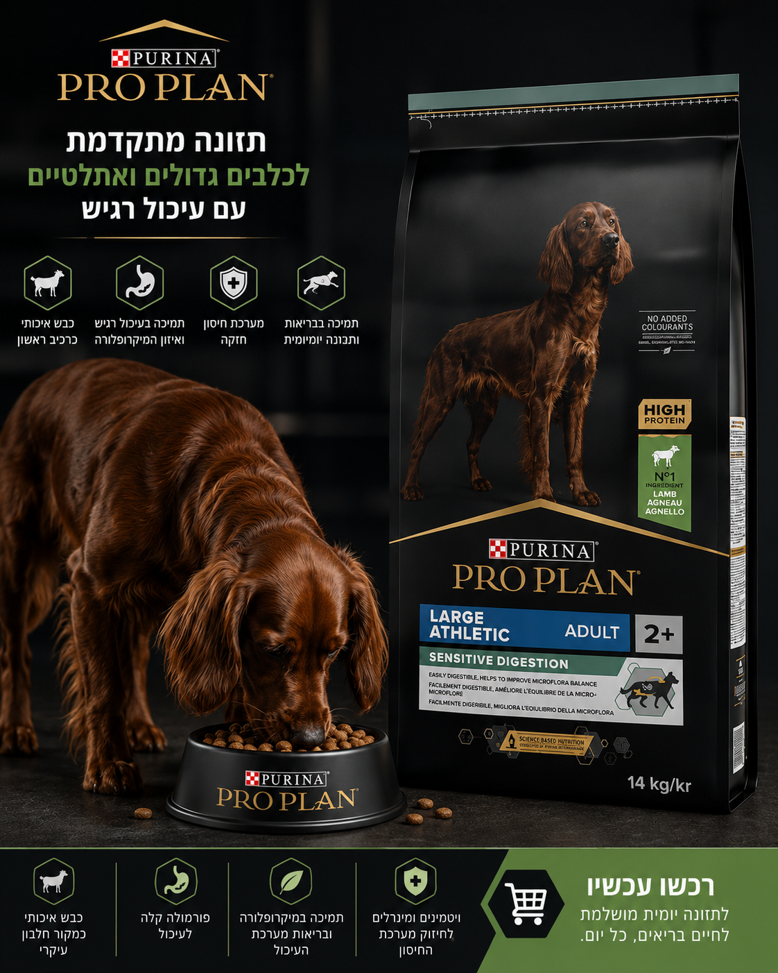 🐶 Purina Pro Plan Large Athletic Adult Sensitive Digestion