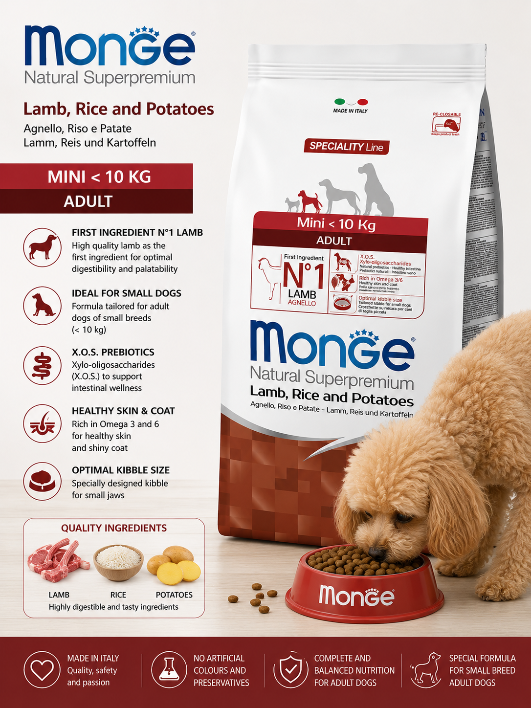 š¶ Monge Natural Superpremium Lamb, Rice & Potatoes Mini Adult