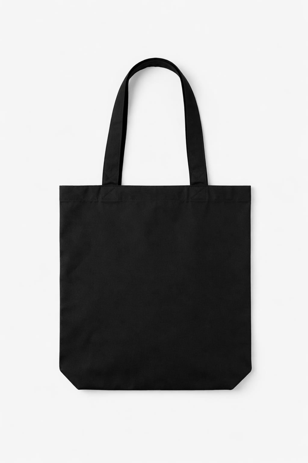 תיק בד שחור עם איור כלב