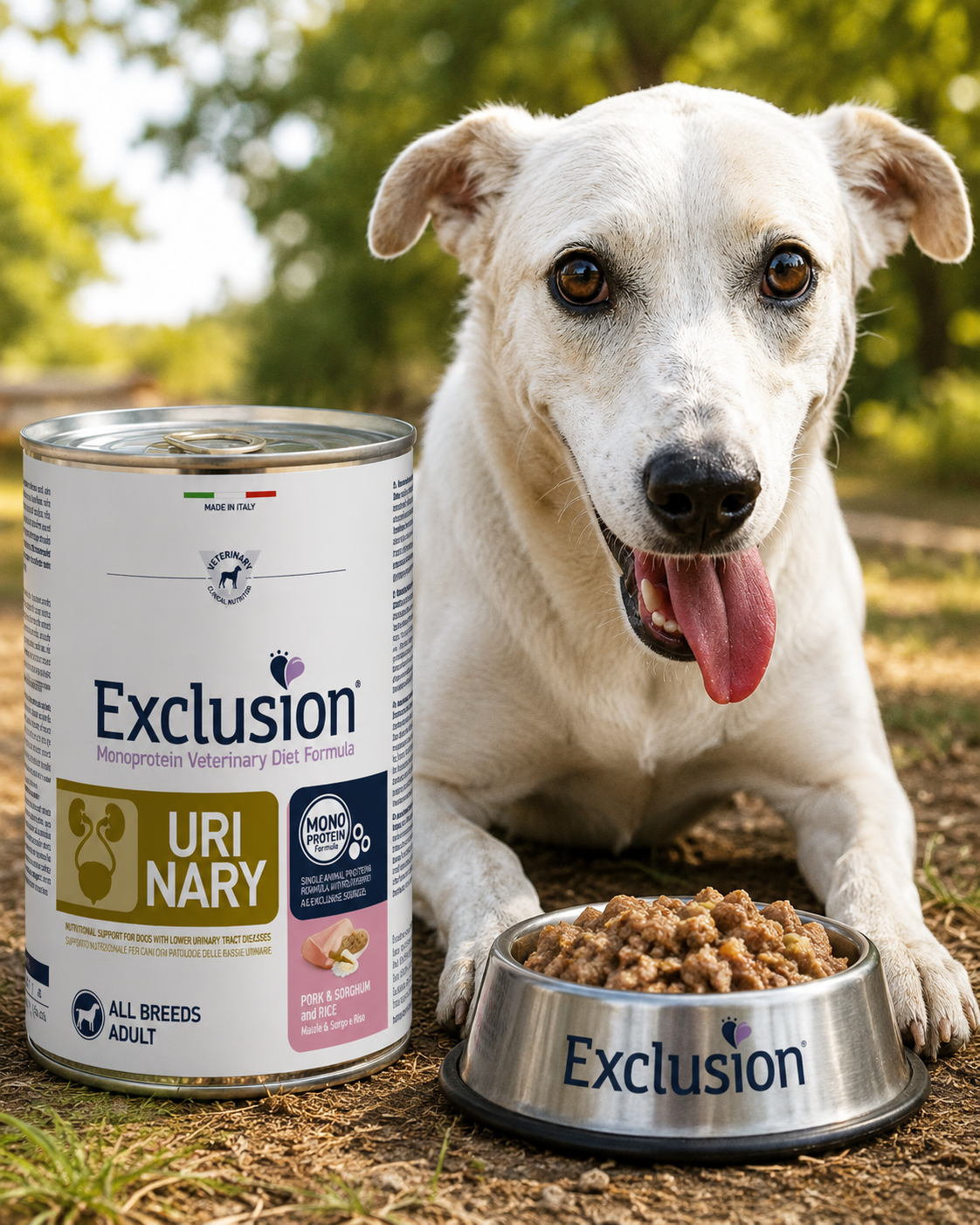 🐾 Exclusion Urinary Monoprotein Veterinary Diet – מזון רטוב לכלבים לתמיכה במערכת השתן 🐶
