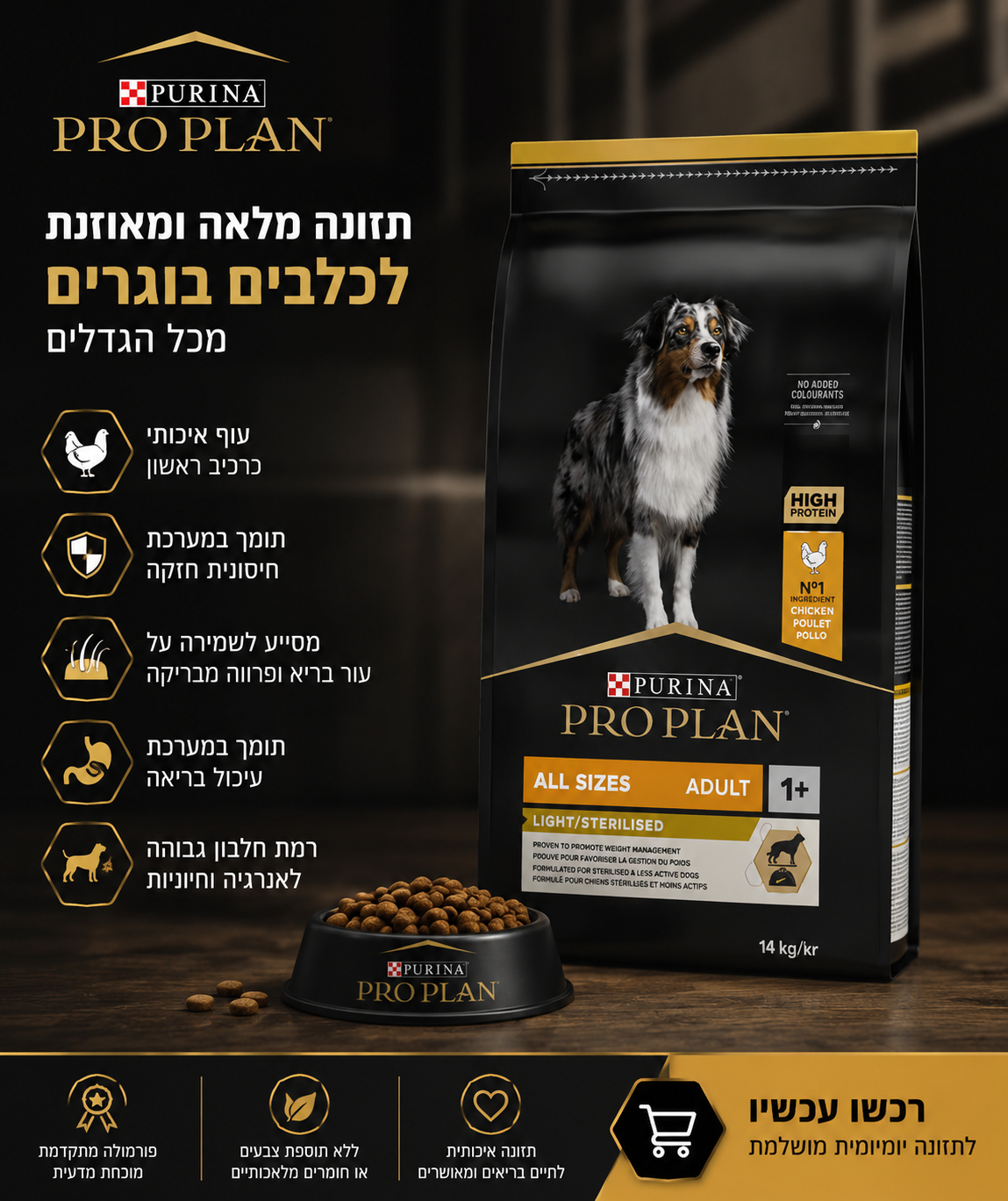 🐶 Purina Pro Plan Light / Sterilised All Sizes Adult