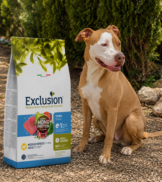 🐾 Exclusion Tuna Monoprotein – מזון יבש לכלבים בוגרים מגזע בינוני 🐶🐟