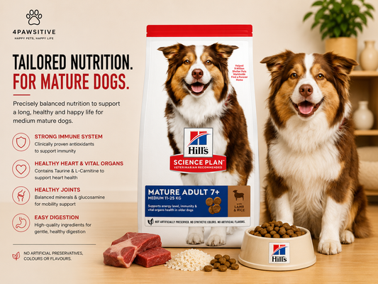 🐶 Hill’s Science Plan Mature Adult 7+ לכלבים בינוניים עם כבש ואורז