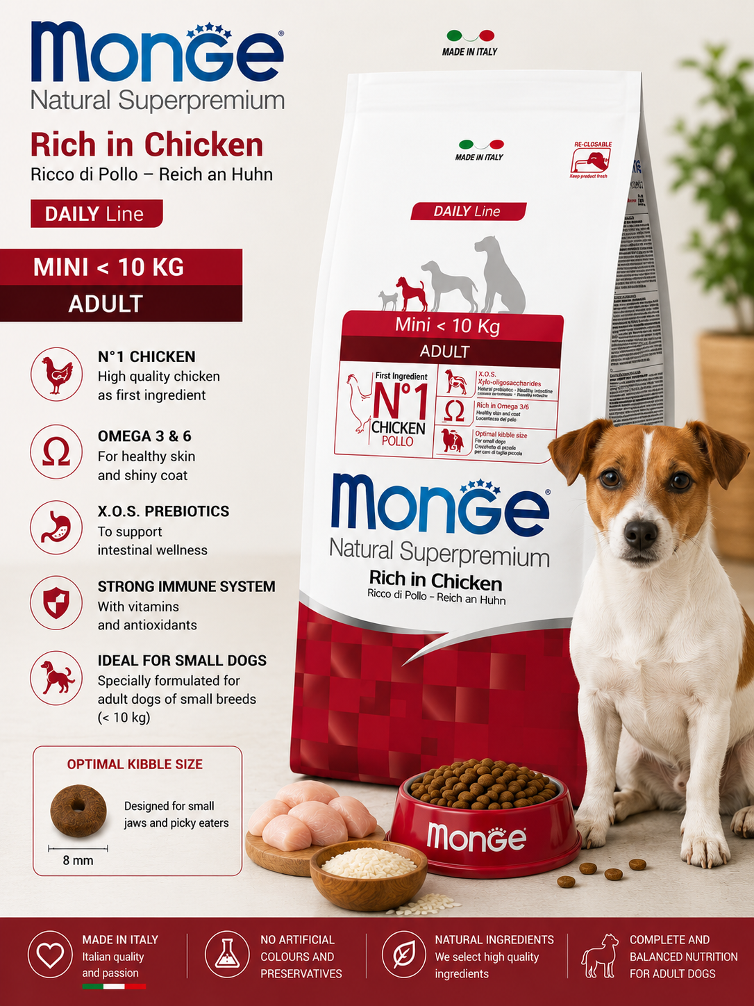 🐶 Monge Natural Superpremium Rich in Chicken Mini Adult