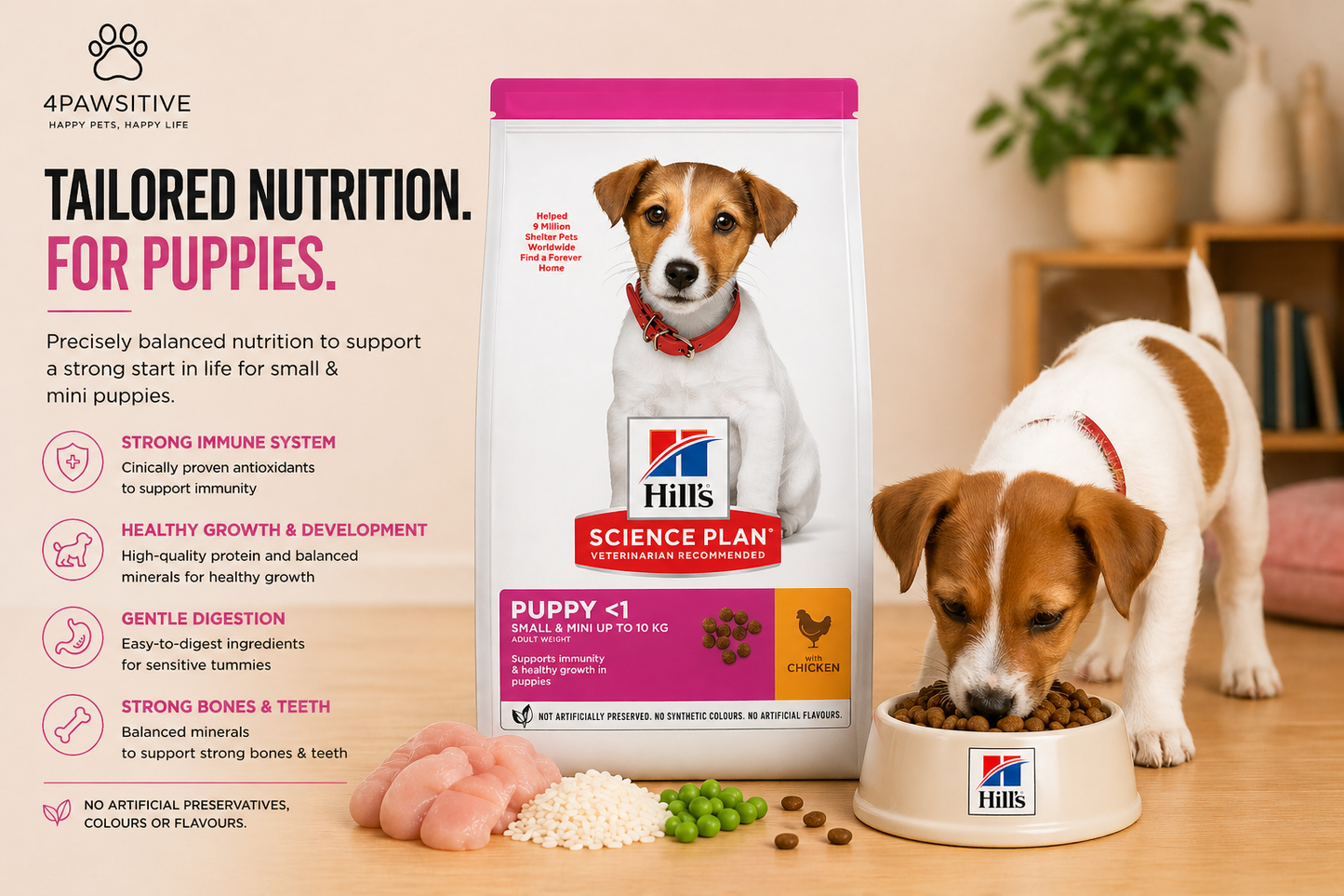 🐶 Hill’s Science Plan Puppy <1 עם עוף