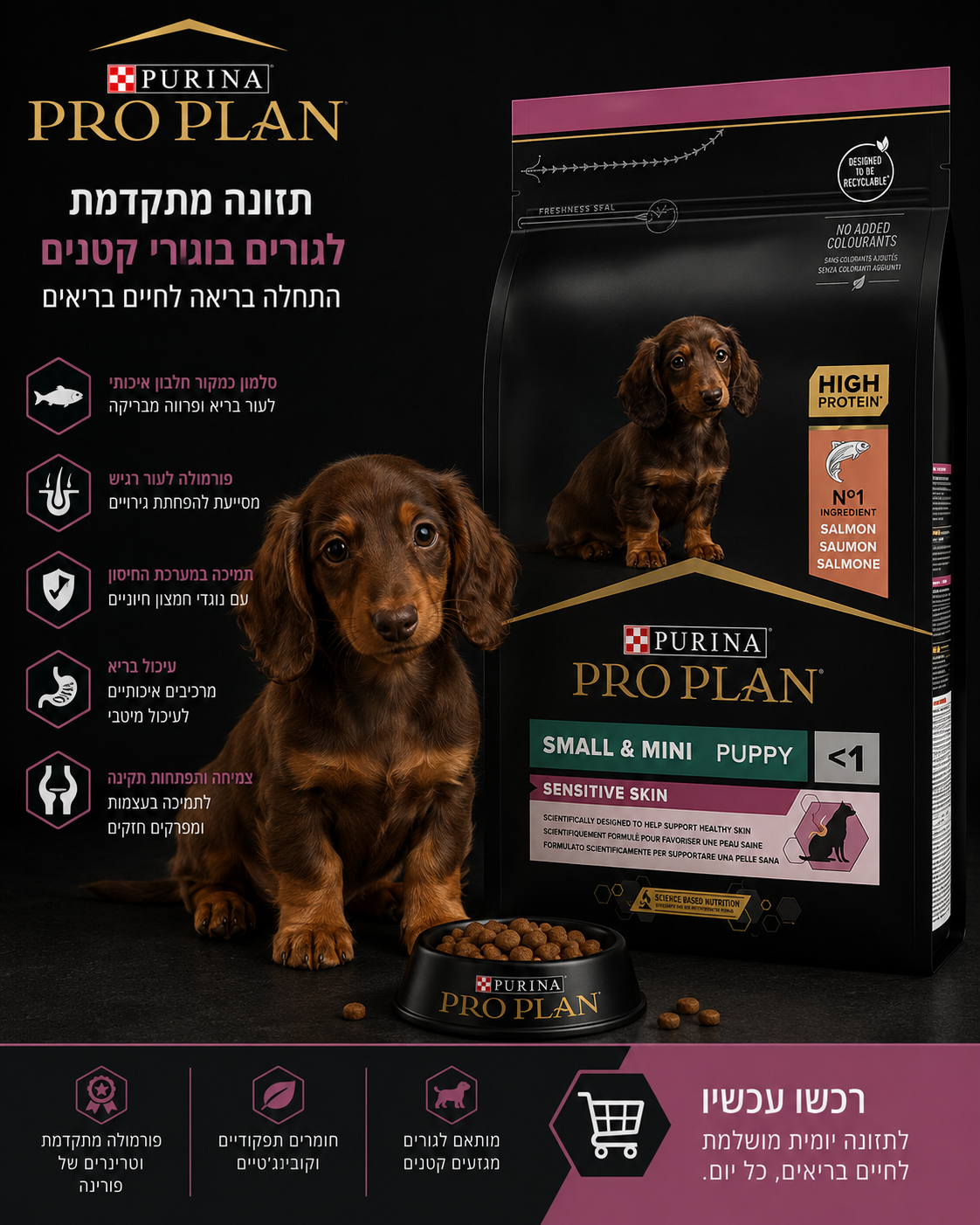🐶 Purina Pro Plan Small & Mini Puppy Sensitive Skin Salmon