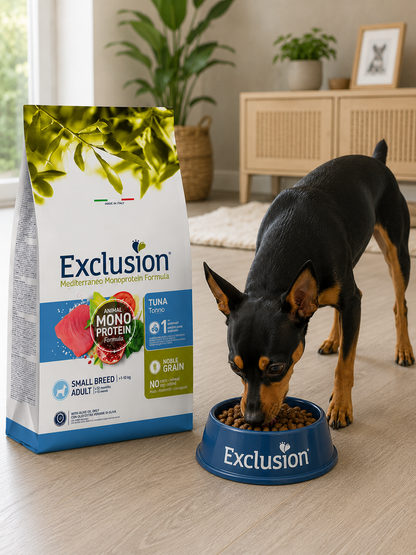🐾 Exclusion Tuna Monoprotein – מזון יבש לכלבים בוגרים מגזע קטן 🐶🐟
