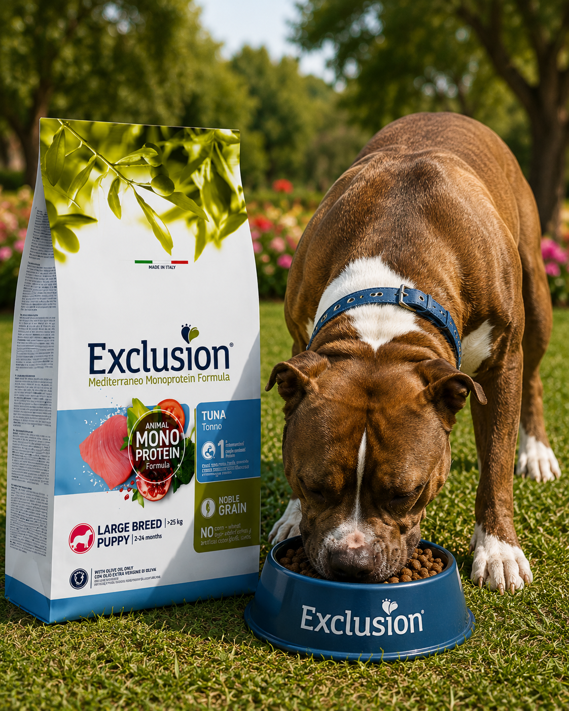 🐾 Exclusion Tuna Monoprotein – מזון יבש לגורי כלבים מגזע גדול 🐶🐟