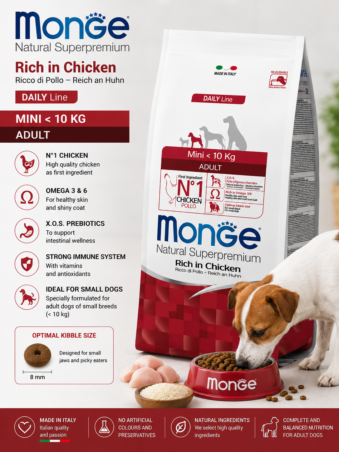 🐶 Monge Natural Superpremium Rich in Chicken Mini Adult