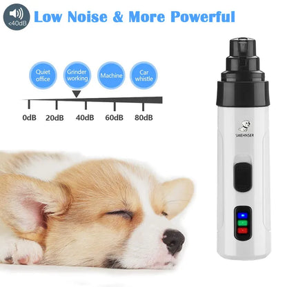 Painless USB Charging Dog Nail Grinders