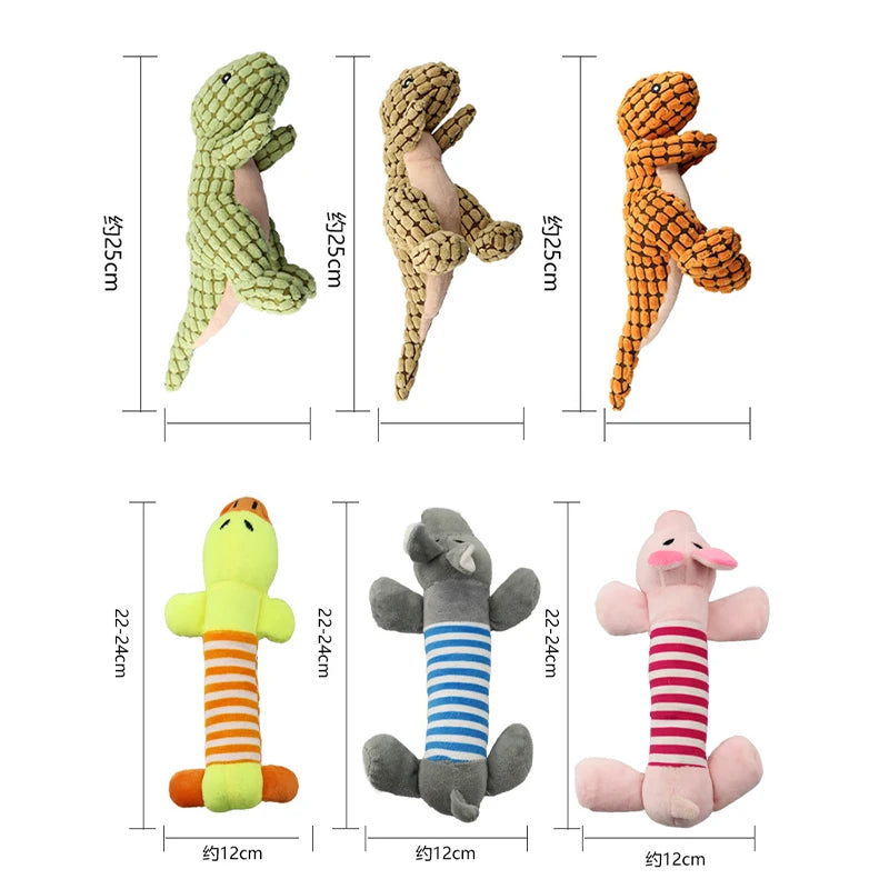 Pet Dog Toys Animal Shape Squeak Plush